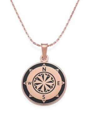 Alex & Ani Compass Necklace Rose Gold